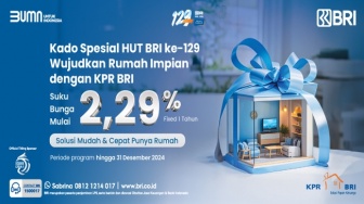 KPR BRI Spesial HUT: Bunga Rendah Mulai 2,29%, DP 0%