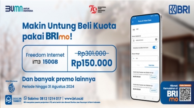 Nikmati Promo Pulsa/Paket Data lewat Super Apps BRImo